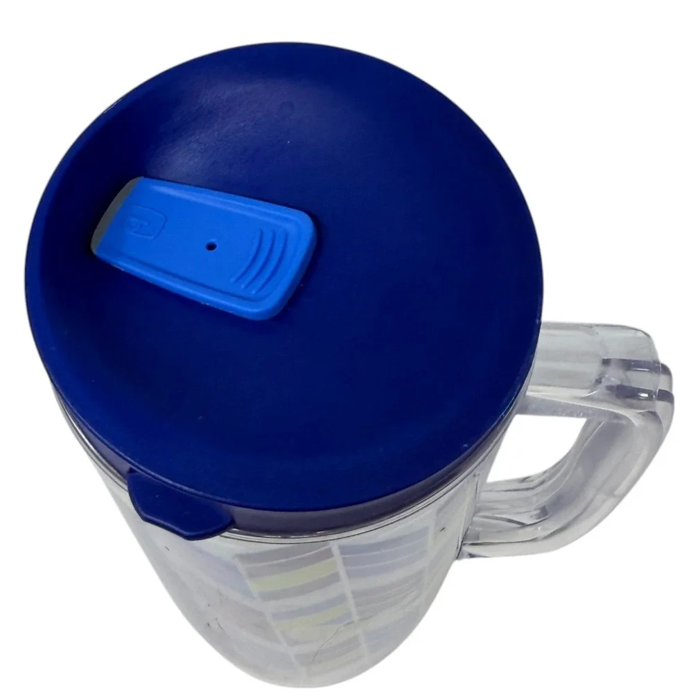 Bubba 48 oz Insulated Travel Mug Chevron Blue Green Double Wall Handle Lid